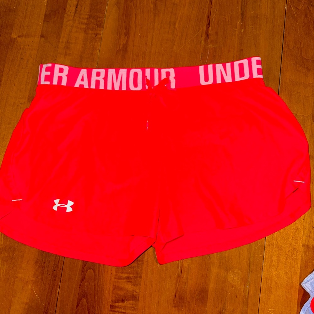 Under Armour Women's Bright Orange Athletic Shorts